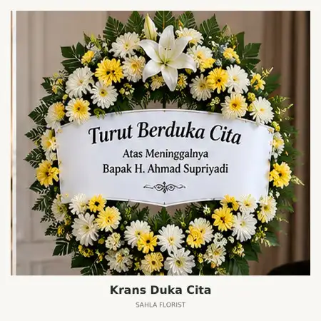 Krans Bunga Duka Mega Mas Manado
