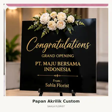 Papan Bunga Akrilik Mega Mas Manado